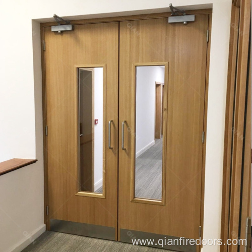 door with panic bar glass intern fire door